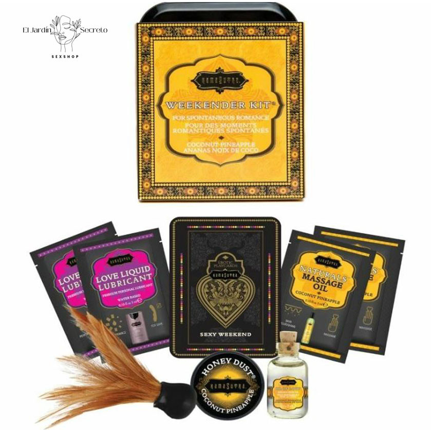 Kit Sensual Romántico Weekender Kit Pineapple Coconut Kamasutra