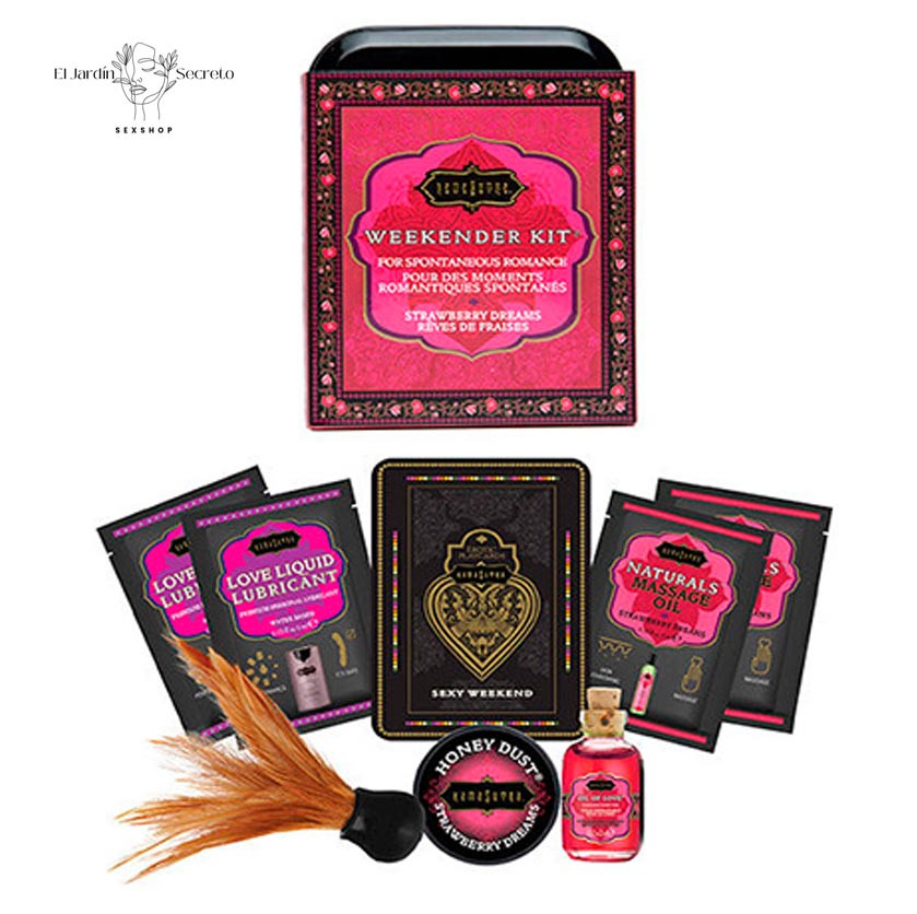 Kit Sensual Romántico Weekender Kit Strawberry Kamasutra 1 Kit Sensual Romántico Weekender Kit Strawberry Kamasutra