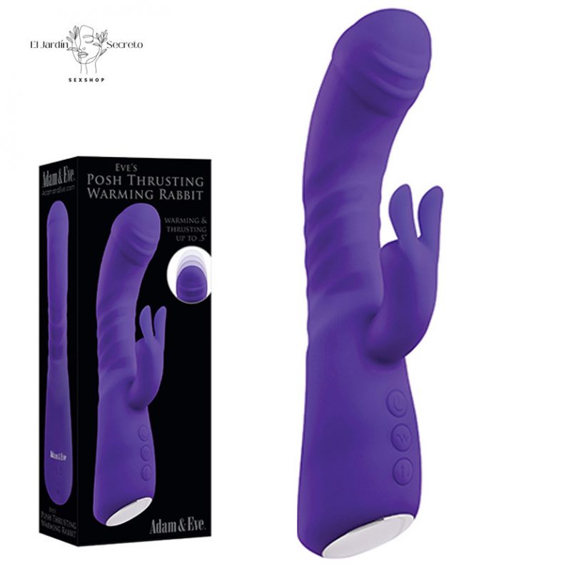 Vibrador 21cm Doble Conejito Punto G clítoris Posh Thrusting Warming Rabbit