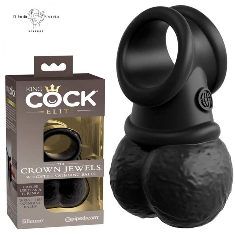 Anillo Para Pene con vibración en forma de testículos Crown Jewels