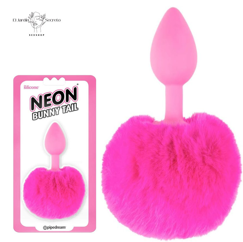 Plug Anal 12 cm colita de conejo Neon Bunny Tail Pink Pipedream 1 Plug Anal 12 cm colita de conejo Neon Bunny Tail Pink Pipedream