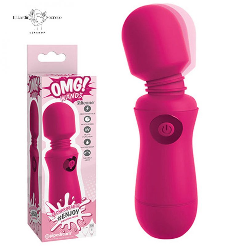 Vibrador 20cm Cabeza Flexible OMG Wands Pink Pipedream