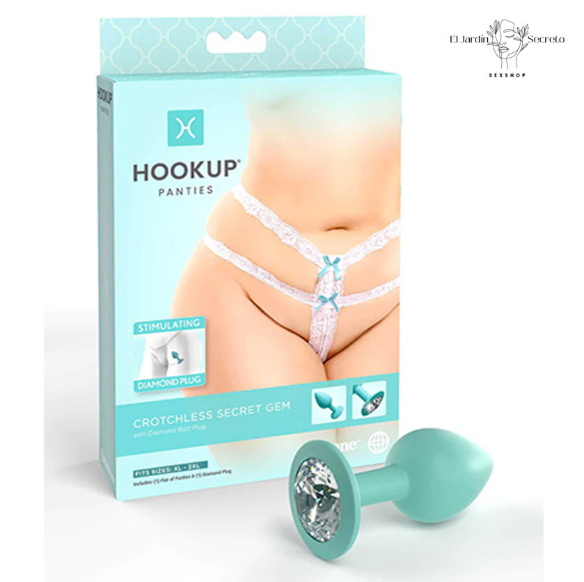 Tanga con Plug Anal Hookup Secret Gem XL-XXL de Pipedream 1 Tanga con Plug Anal Hookup Secret Gem XL-XXL de Pipedream