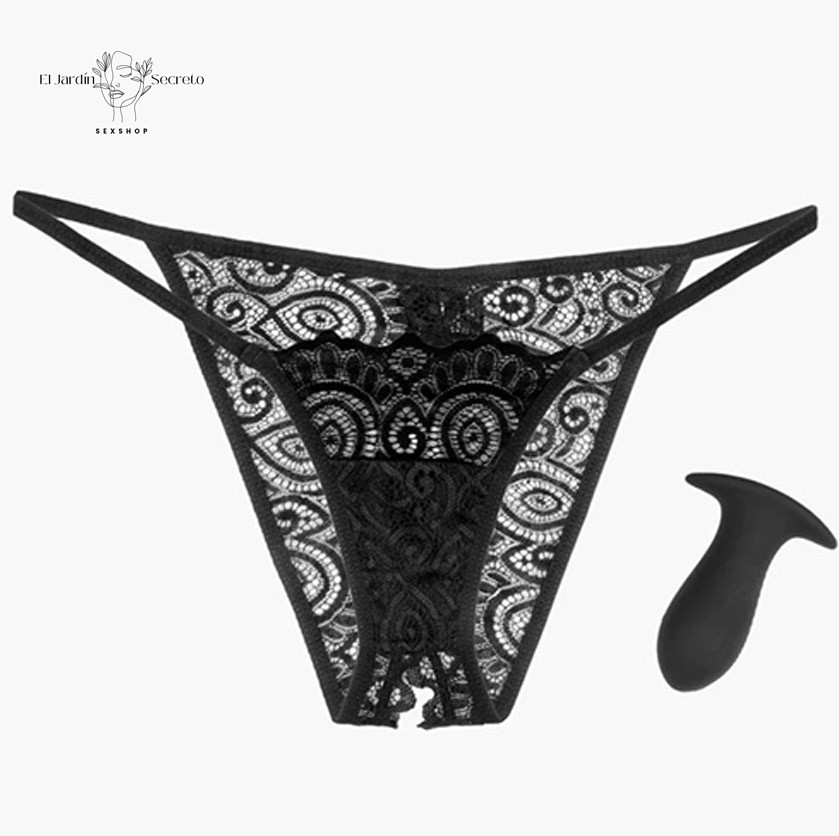 Tanga Negra Plug Anal Vibración Talla S-L Hookup Remote Lace Peek a Boo 5 Tanga Negra Plug Anal Vibración Talla S-L Hookup Remote Lace Peek a Boo