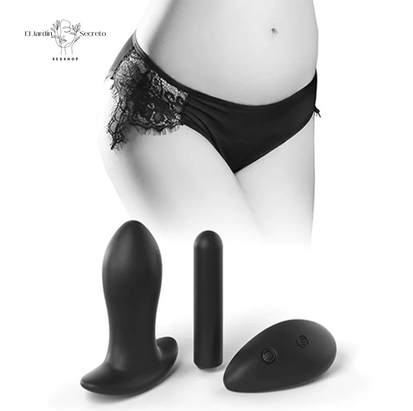 Pantys Negra Plug Anal Vibración Talla S-L Hookup Princess Panty 3 Pantys Negra Plug Anal Vibración Talla S-L Hookup Princess Panty