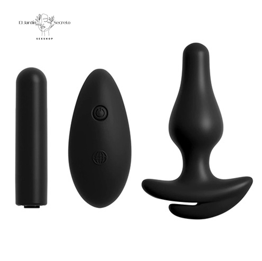 Bikini Plug Anal con Vibrador anal XL-XXL Hookup Remote Bowtie