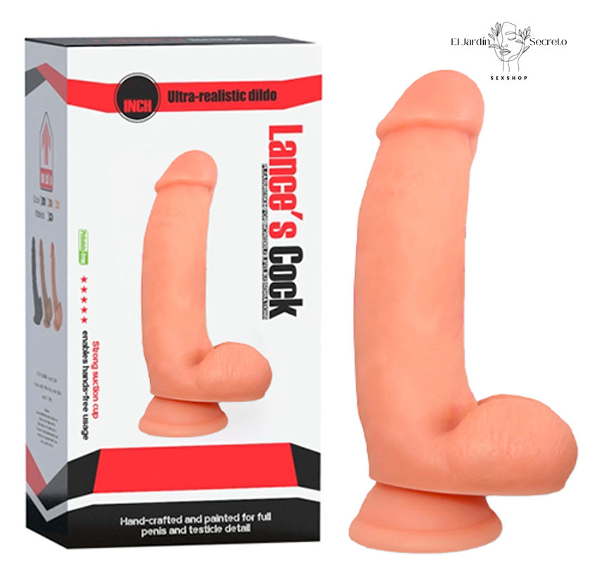 Dildo 16cm Curvo Liso Realista Base de Succión Anal Punto G Lance Cock 1 Dildo 16cm Curvo Liso Realista Base de Succión Anal Punto G Lance Cock