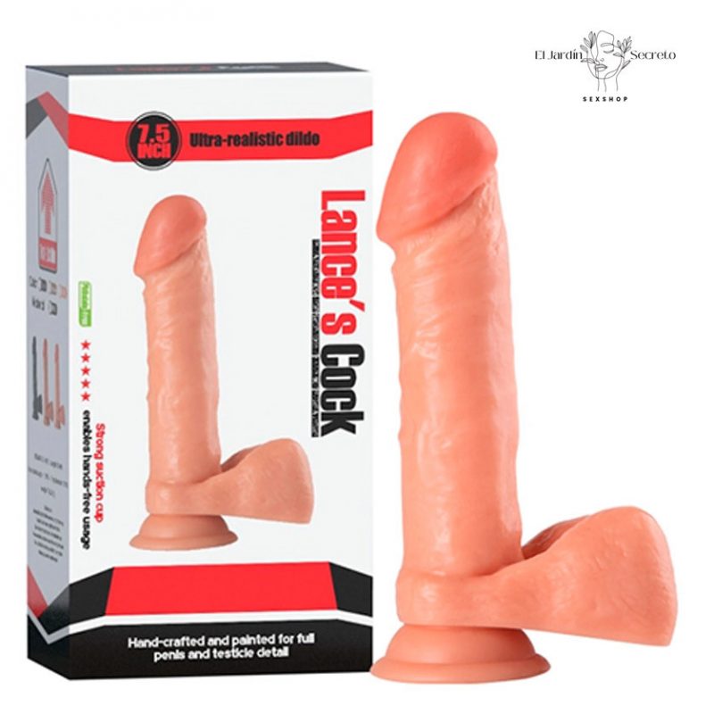 Dildo 19cm Realista Punto G Base de Succión Anal Punto G Lance Cock