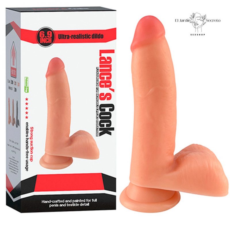 Dildo 20cm Realista Sexo Anal Punto G Base de Succión Lance Cock