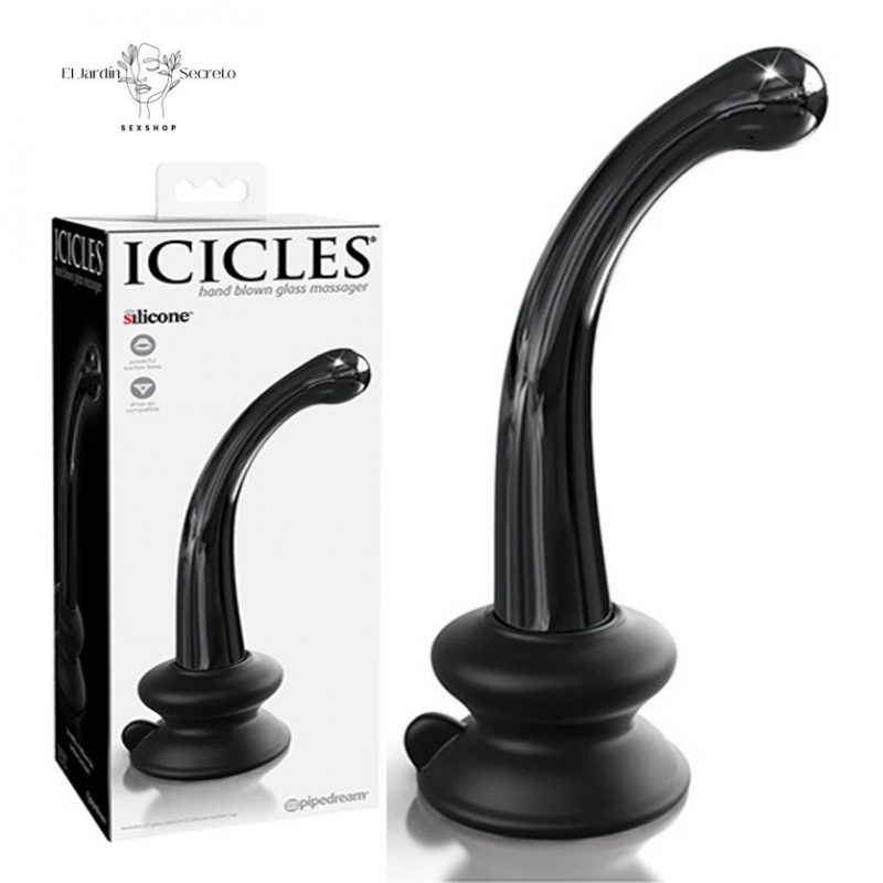 Dildo Cristal Punto G 20cm Icicles Negro No. 87 Pipedream