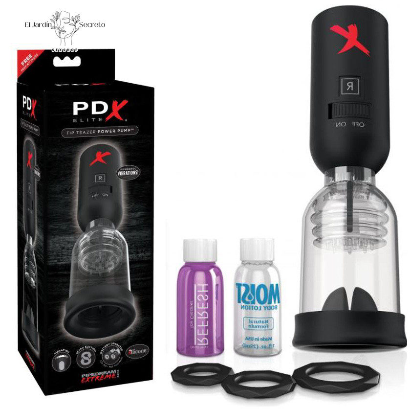 Bomba de Succión con Vibración para pene Tip Teazer Power Pump Pipedream