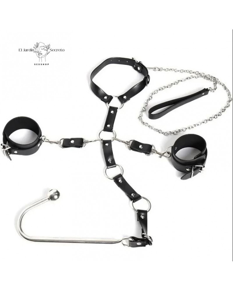 Gancho Hook Anal con Esposas y Correa para cuello Juegos Dominación BDSM Fetiche 7 gancho hook anal con esposas y correa para cuello juegos dominacion bdsm fetiche