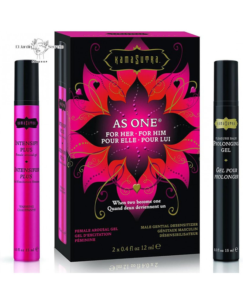 kit prolongador sexual el y ella as one intensify plus gel kamasutra