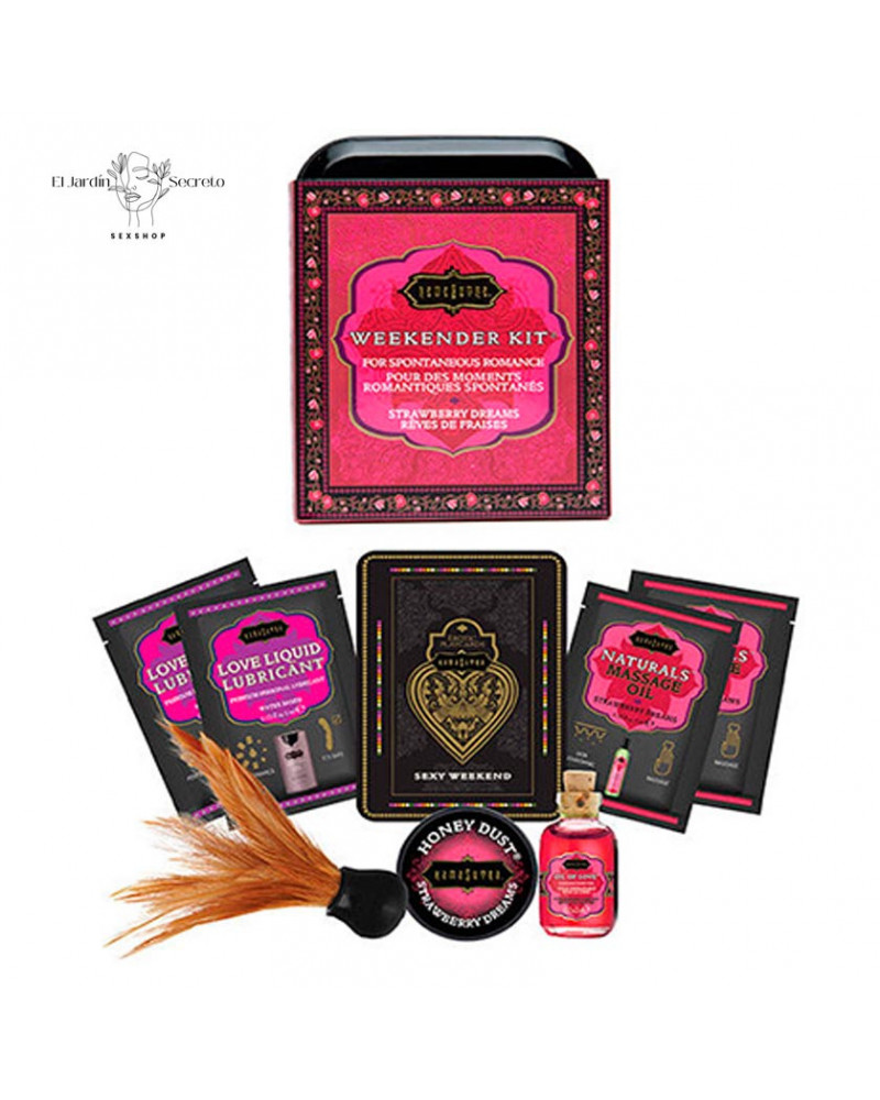Kit Sensual Romántico Weekender Kit Strawberry Kamasutra 5 kit sensual romantico weekender kit strawberry kamasutra