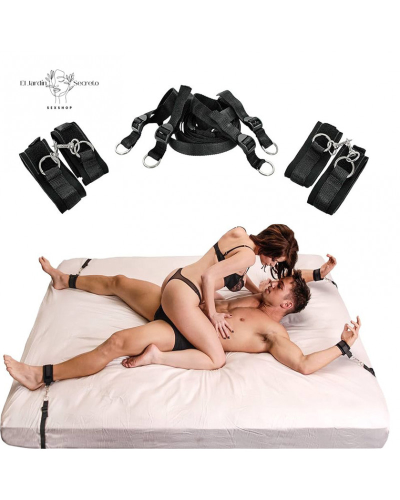 Kit Sometimiento para Cama Juegos Bondage BDSM 9 kit sometimiento para cama juegos bondage bdsm