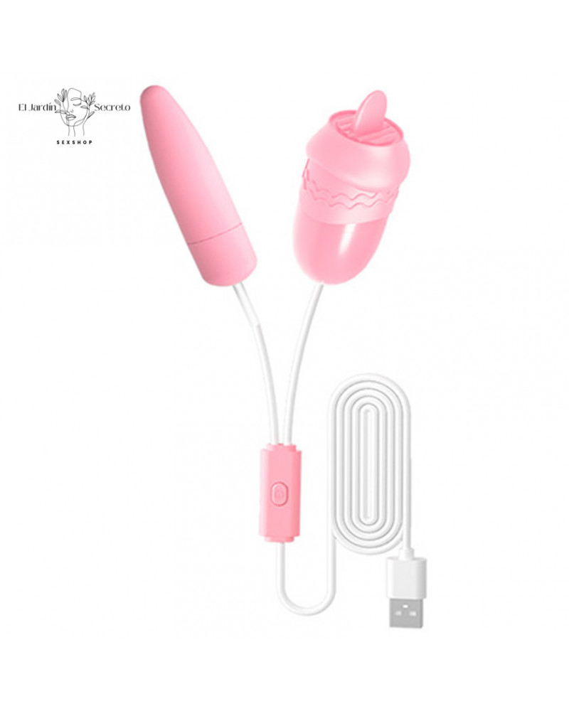 Mini Bala Vibradora Doble Estimulación Lengua Clítoris y Punto G 3 mini bala vibradora doble estimulacion lengua clitoris y punto g