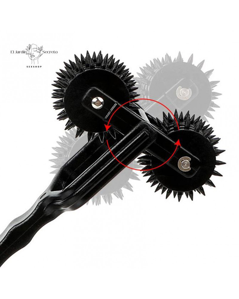 Rueda Wartenberg BDSM Negro Doble Rueda BDSM Bondage 6 rueda wartenberg bdsm negro doble rueda bdsm bondage