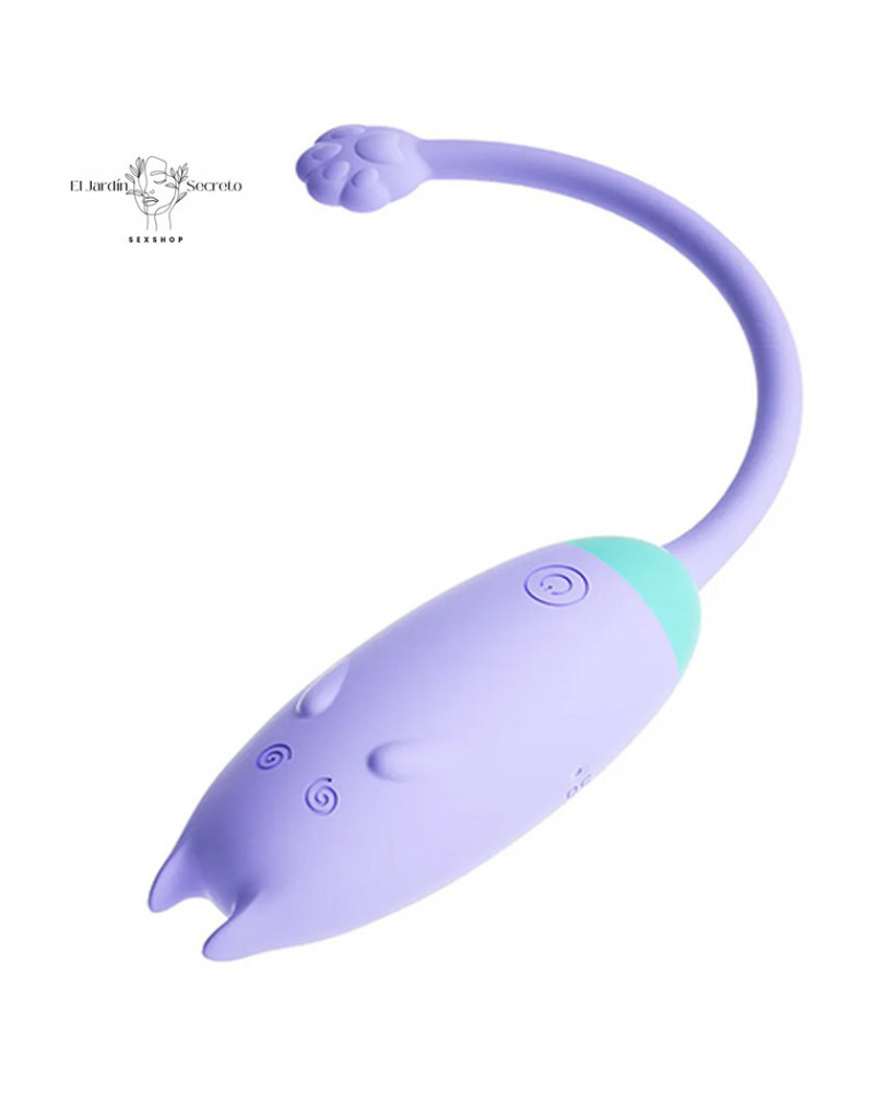 vibrador 20cm gatito punto g kawaii clitoris app meow vibe purple lilo
