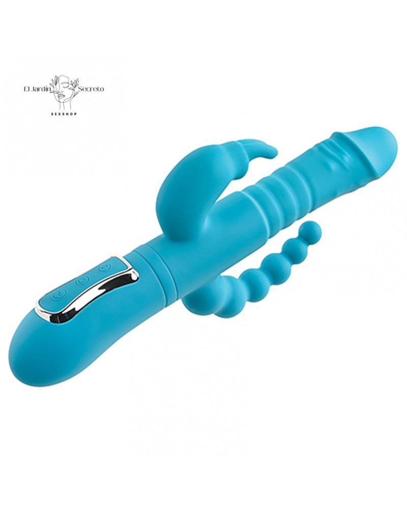 Vibrador 25cm Triple Clítoris Punto G Anal Thrusting Triple Joy Rabbit 5 vibrador 25cm triple clitoris punto g anal thrusting triple joy rabbit