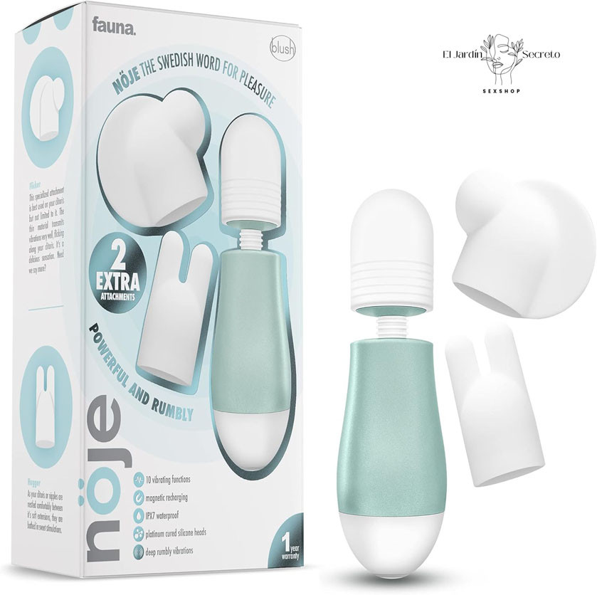 Vibrador 3 Cabezas para Clítoris y pezones Noje Fauna Sage Blush 1 Vibrador 3 Cabezas para Clítoris y pezones Noje Fauna Sage Blush