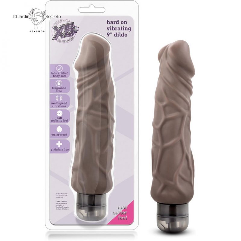 Vibrador 24cm Realista Anal o Vaginal Punto G X5 Hard On Vibrating Brown Blush