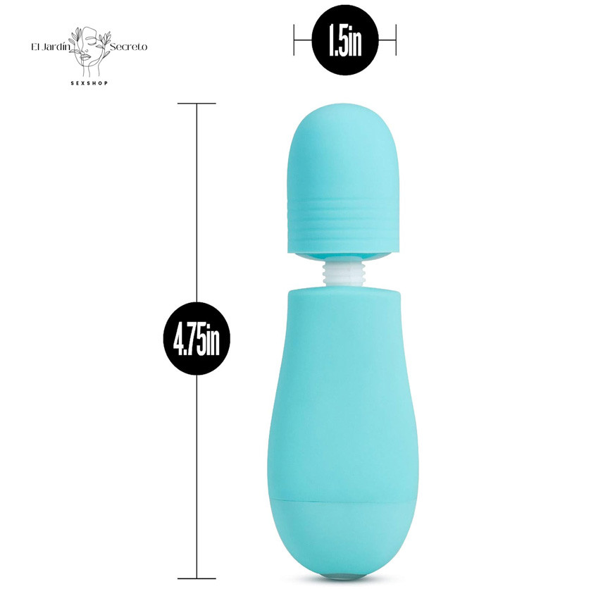 Mini Vibrador Cabezas intercambiables Petite Massage Wand Blue Blush 4 Mini Vibrador Cabezas intercambiables Petite Massage Wand Blue Blush