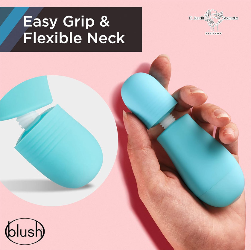 Mini Vibrador Cabezas intercambiables Petite Massage Wand Blue Blush 5 Mini Vibrador Cabezas intercambiables Petite Massage Wand Blue Blush