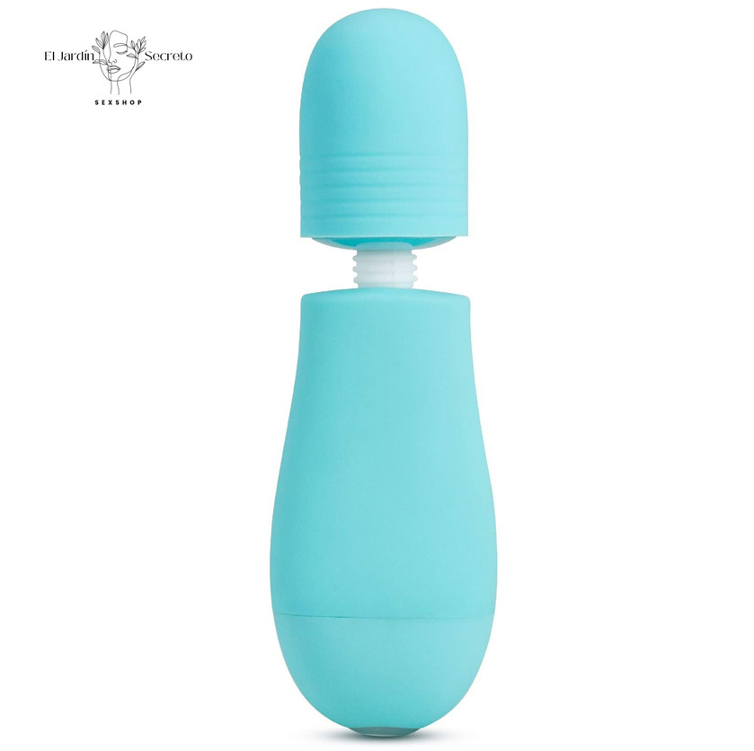 Mini Vibrador Cabezas intercambiables Petite Massage Wand Blue Blush 6 Mini Vibrador Cabezas intercambiables Petite Massage Wand Blue Blush