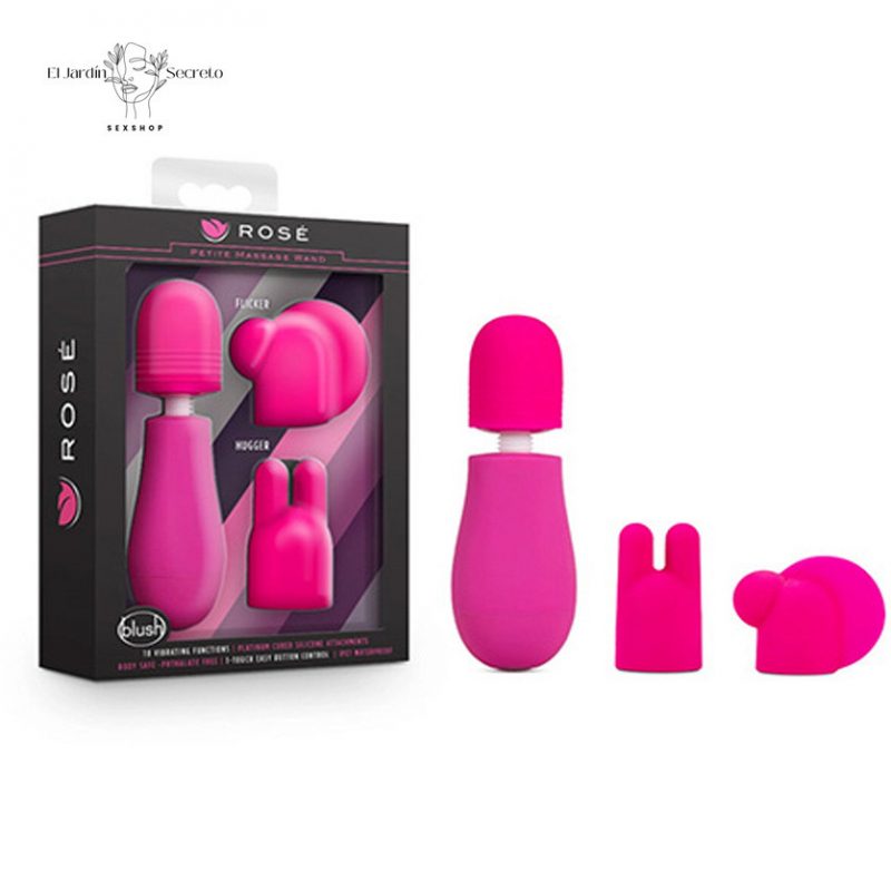 Mini Vibrador Cabezas intercambiables Petite Massage Wand Pink Blush