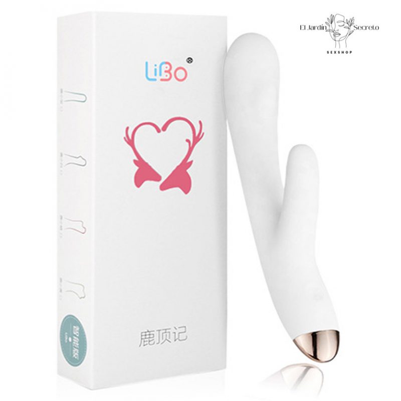 Vibrador 22cm Vibrador Punto G y Clítoris Libo Blanco Magic Vibrator