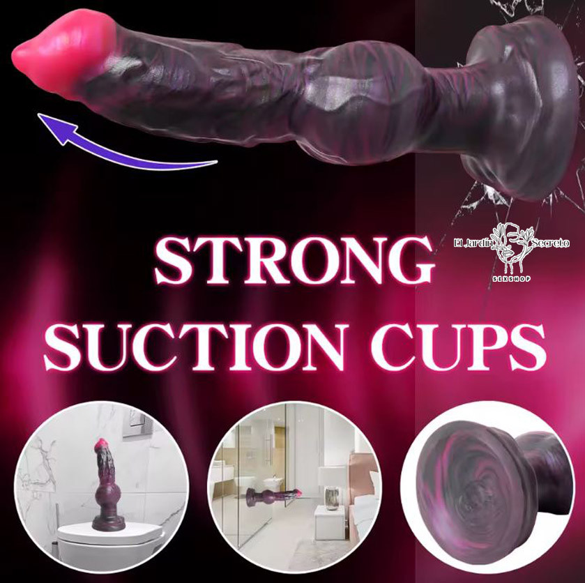 Dildo 18cm Dildo Fantasia Pene de Perro Morado Sexo Anal vaginal Punto G