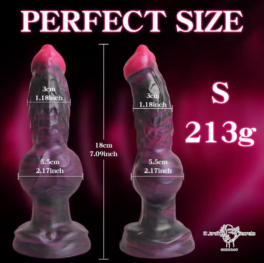 Dildo 18cm Dildo Fantasia Pene de Perro Morado Sexo Anal vaginal Punto G