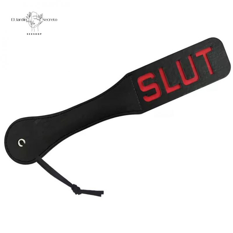 Paleta SLUT Paleta Negra para Nalgadas Spanking BDSM