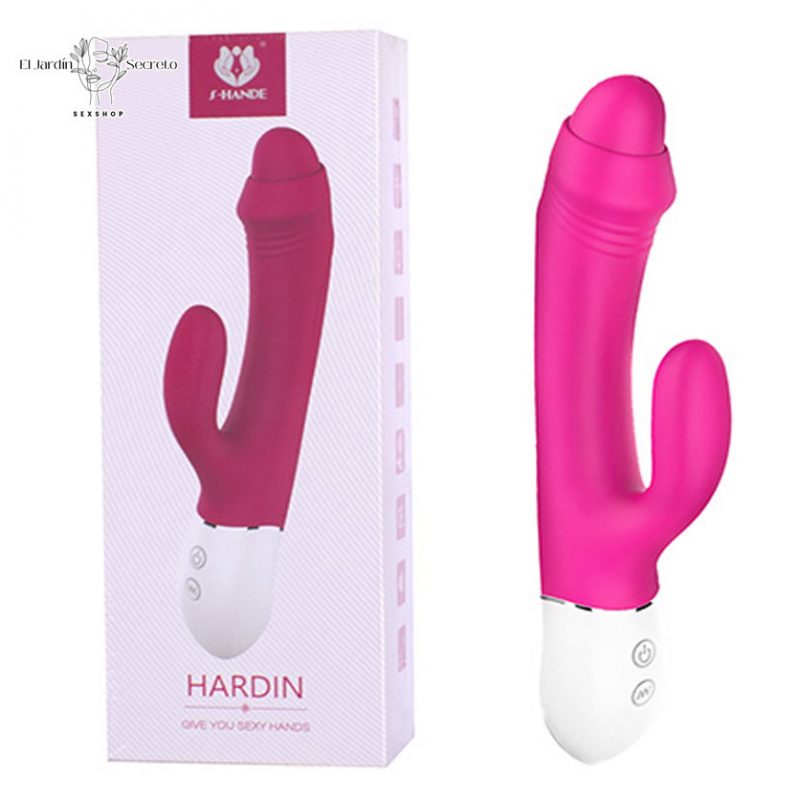 Vibrador 22cm Clítoris Punto G Rosa Vibrador Conejo Hardin S-Hande
