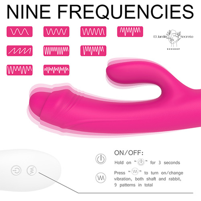 Vibrador 22cm Clítoris Punto G Rosa Vibrador Conejo Hardin S-Hande 6 Vibrador 22cm Clítoris Punto G Rosa Vibrador Conejo Hardin S-Hande