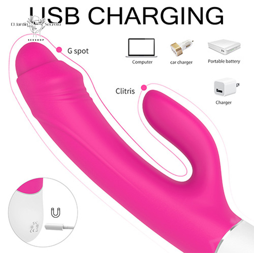 Vibrador 22cm Clítoris Punto G Rosa Vibrador Conejo Hardin S-Hande 7 Vibrador 22cm Clítoris Punto G Rosa Vibrador Conejo Hardin S-Hande