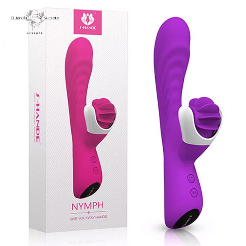 Vibrador 21cm Clítoris Punto G Vibrador Lengua Nymph S-Hande