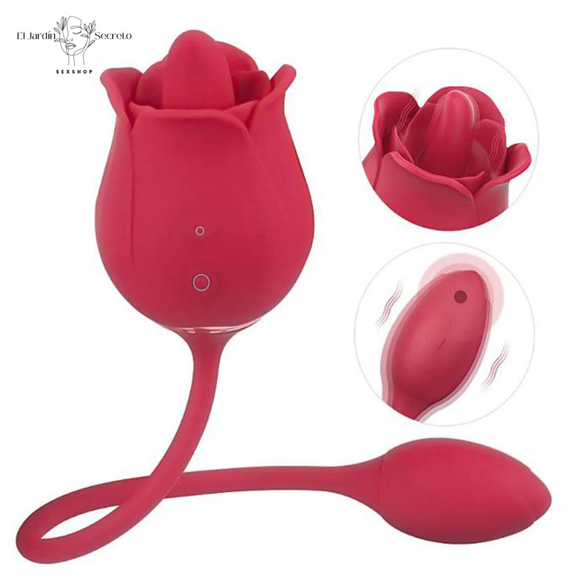 Vibrador 10cm Clítoris Punto G Rosa Roja Lengua Rose Pro 7 S-Hande 3 Vibrador 10cm Clítoris Punto G Rosa Roja Lengua Rose Pro 7 S-Hande