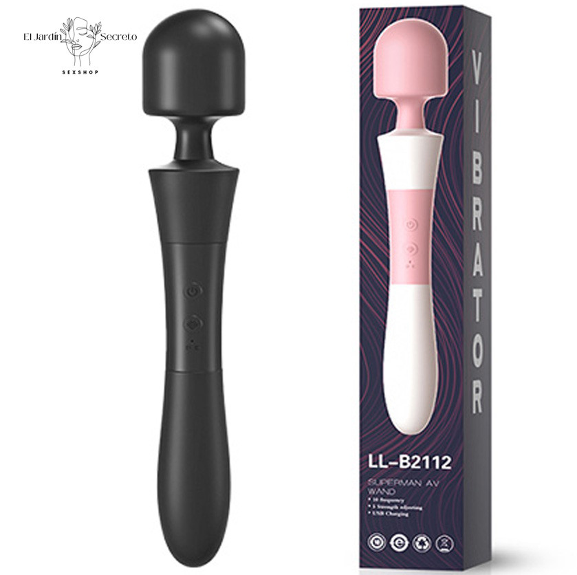 Vibrador 34cm Vibrador Negro Varita Magica Superman AV Wand Black Lilo 1 Vibrador 34cm Vibrador Negro Varita Magica Superman AV Wand Black Lilo