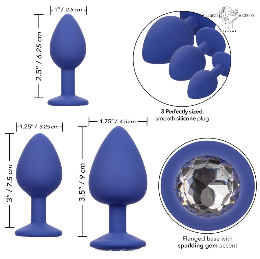 Plug Anal Azul Set 3 Plug Sexo Anal Cheeky Gems Purple 5 Plug Anal Azul Set 3 Plug Sexo Anal Cheeky Gems Purple