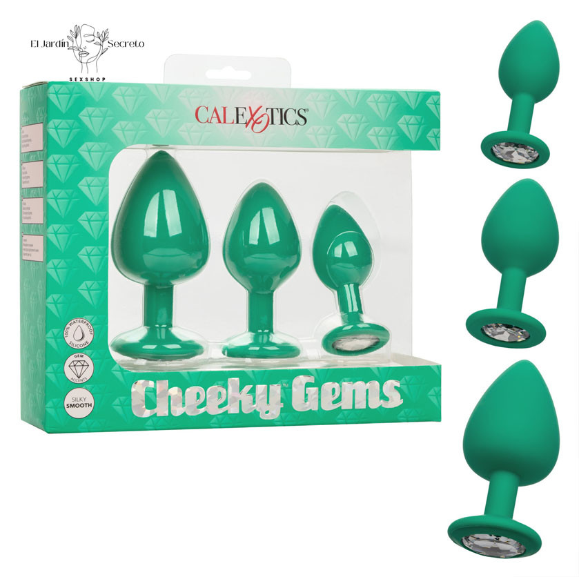 Plug Anal Verde Set 3 Plug Sexo Anal Cheeky Gems Green 1 Plug Anal Verde Set 3 Plug Sexo Anal Cheeky Gems Green