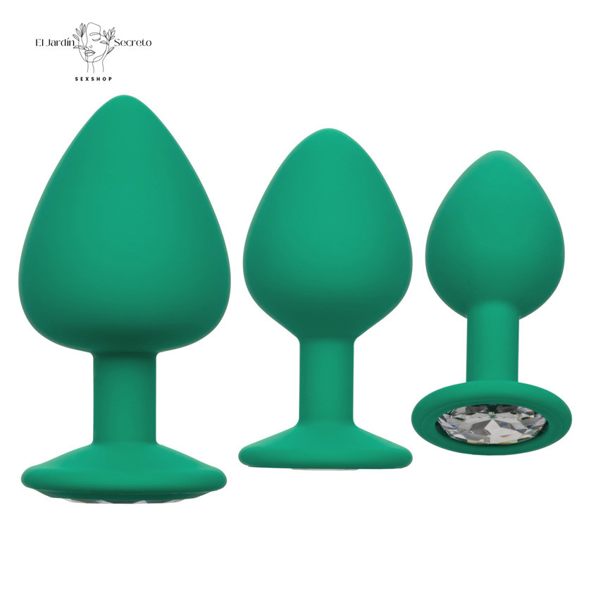 Plug Anal Verde Set 3 Plug Sexo Anal Cheeky Gems Green 4 Plug Anal Verde Set 3 Plug Sexo Anal Cheeky Gems Green