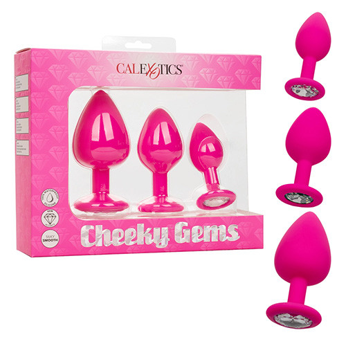 Plug Anal Rosa Set 3 Plug Sexo Anal Cheeky Gems Pink