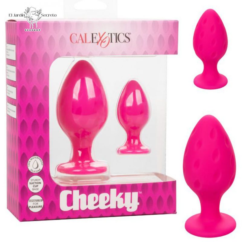 Set 2 Plug Anal Silicon Rosa Plug Sexo Anal Cheeky Pink
