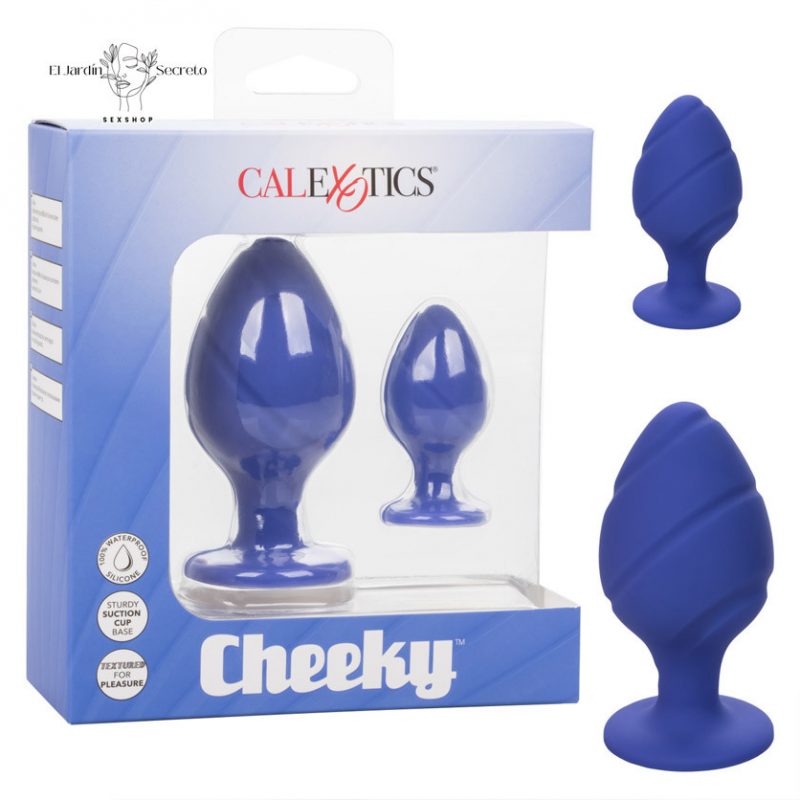 Set 2 Plug Anal Silicon Purpura Plug Sexo Anal Cheeky Calexotics