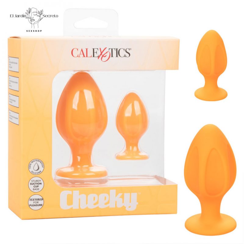 Set 2 Plug Anal Silicon Amarillo Plug Sexo Anal Cheeky Calexotics