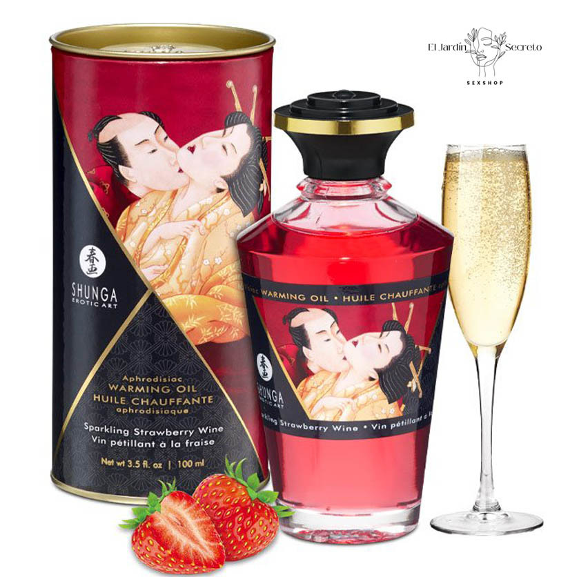 Aceite Masajes Afrodisiaco Efecto Calor Shunga Oil Sparkling Strawberry 1 Aceite Masajes Afrodisiaco Efecto Calor Shunga Oil Sparkling Strawberry