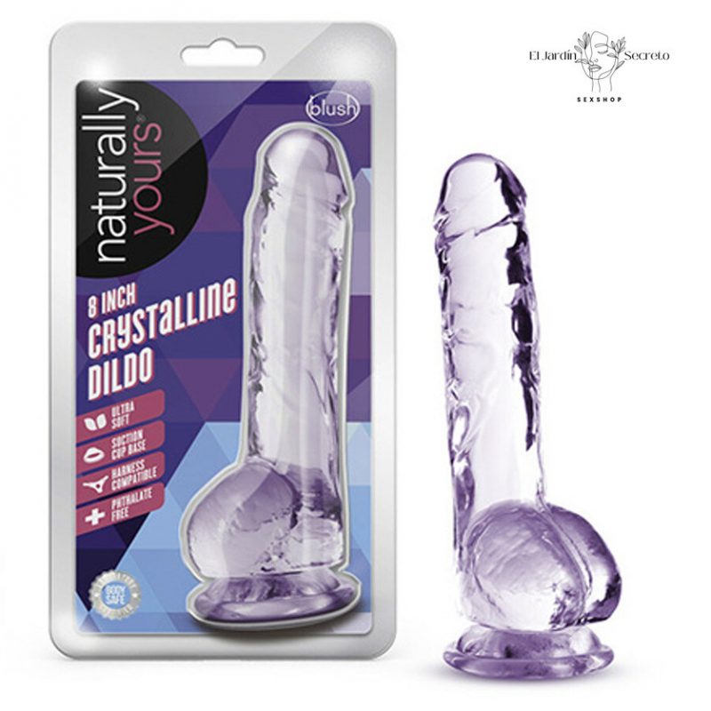 Dildo realista 20cm Sexo anal o vaginal Crystalline Amethyst Blush
