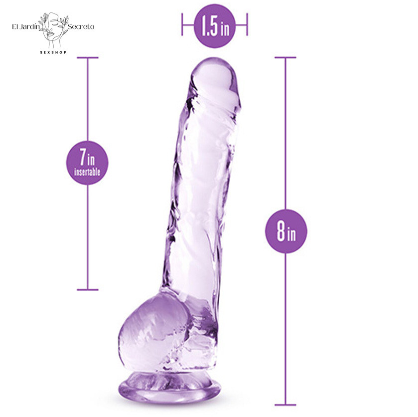 Dildo realista 20cm Sexo anal o vaginal Crystalline Amethyst Blush