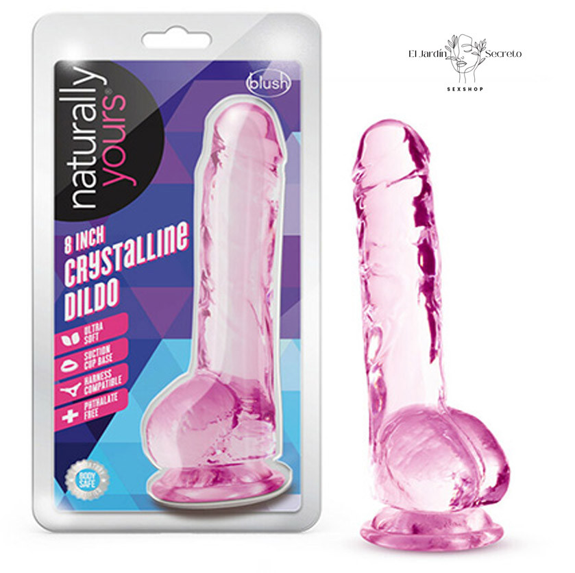 Dildo realista 20cm Sexo anal o vaginal Crystalline Rose Blush 1 Dildo realista 20cm Sexo anal o vaginal Crystalline Rose Blush